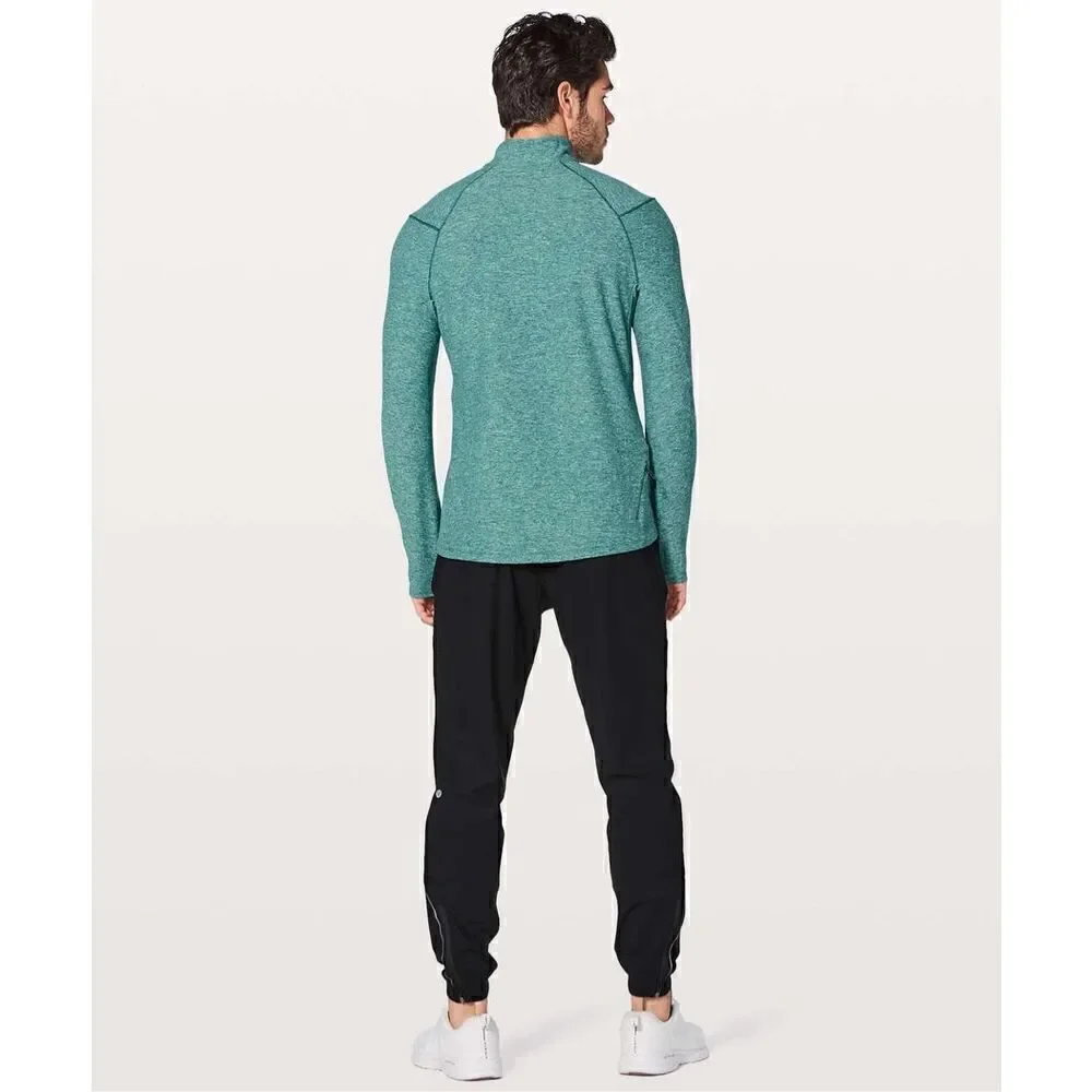 Lululemon Surge Warm 1/2 Zip in Heathered Laguna Size S